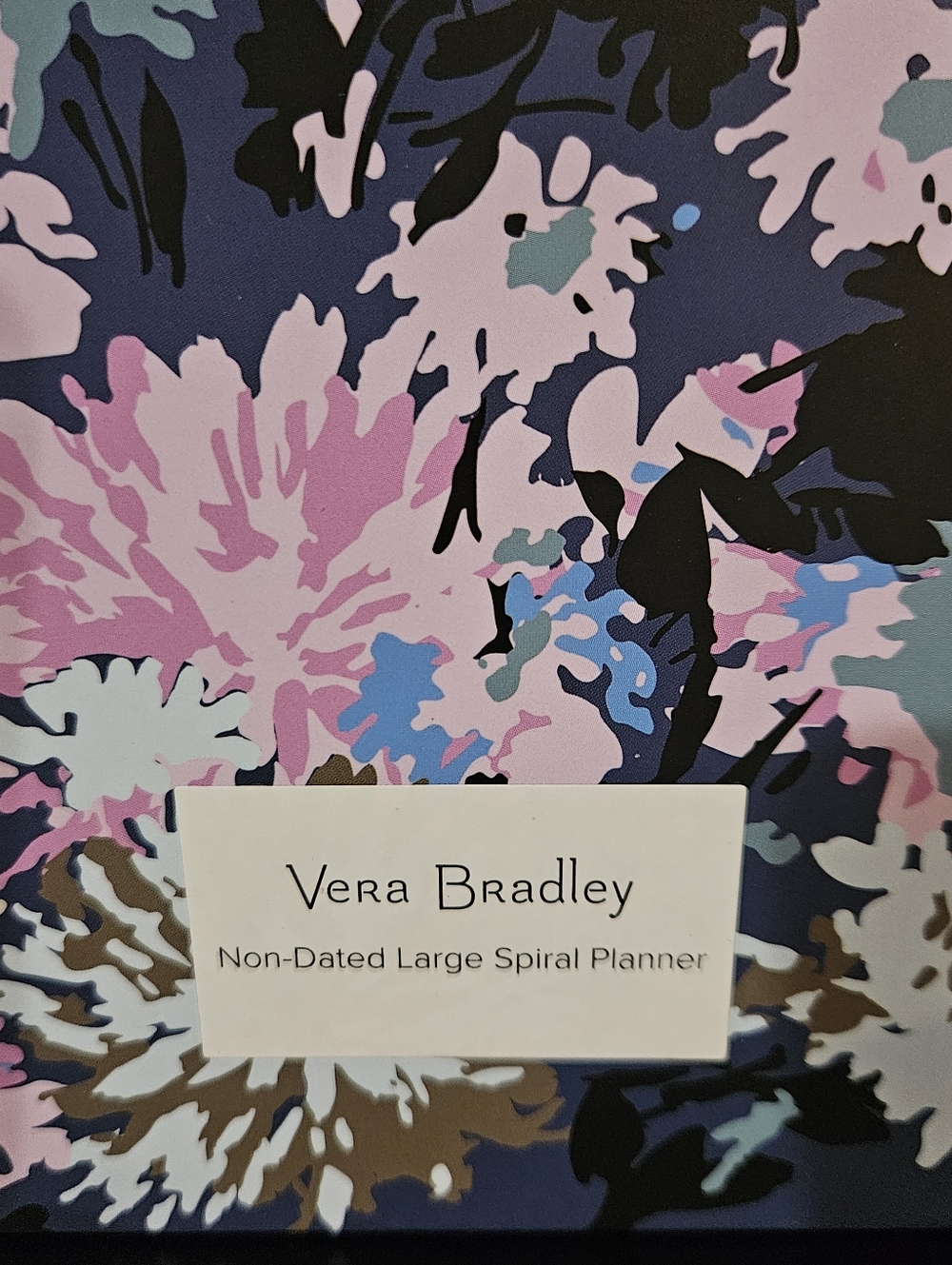 Vera Bradley Floral Spiral Non Dated Planner in Navy & Pastel NWT - Picture 2 of 15